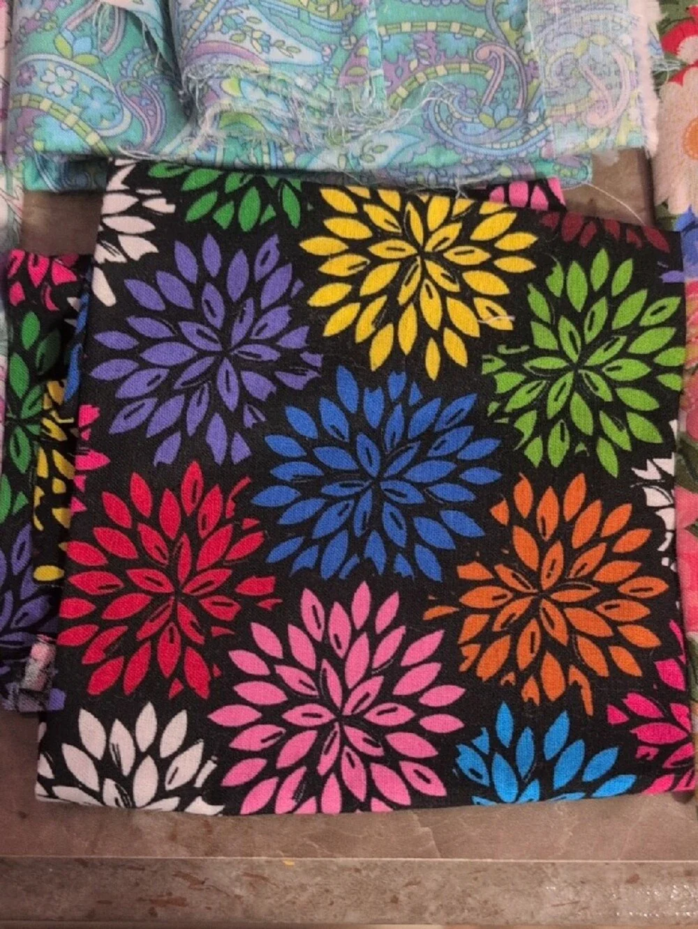 Assorted Floral and Patterned Cotton Fabric Bundle - Multicolor